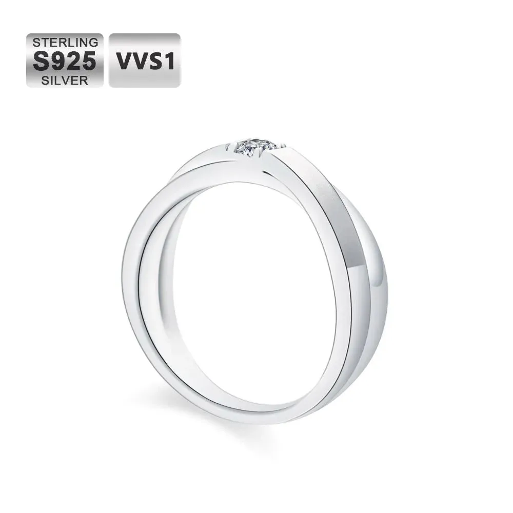 0.20 Carats VVS1 Moissanite Diamond Ring