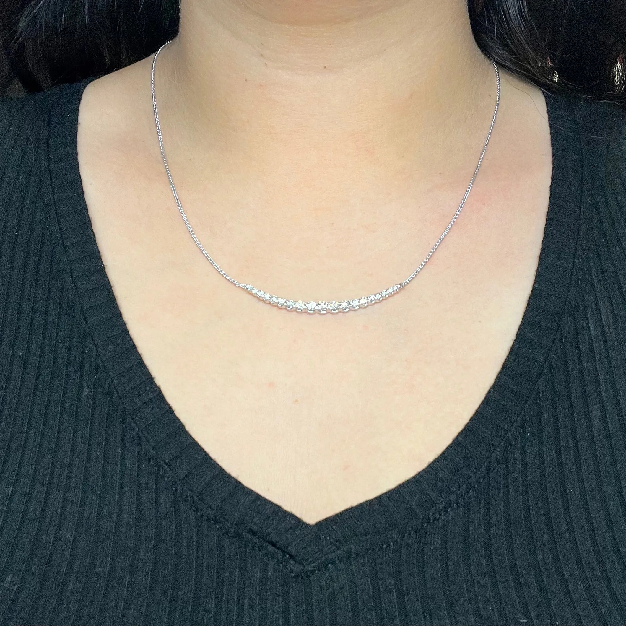 10K White Gold (1.50ct) Diamond Necklace