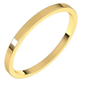 10K Yellow 1.5 mm Flat Band Size 5