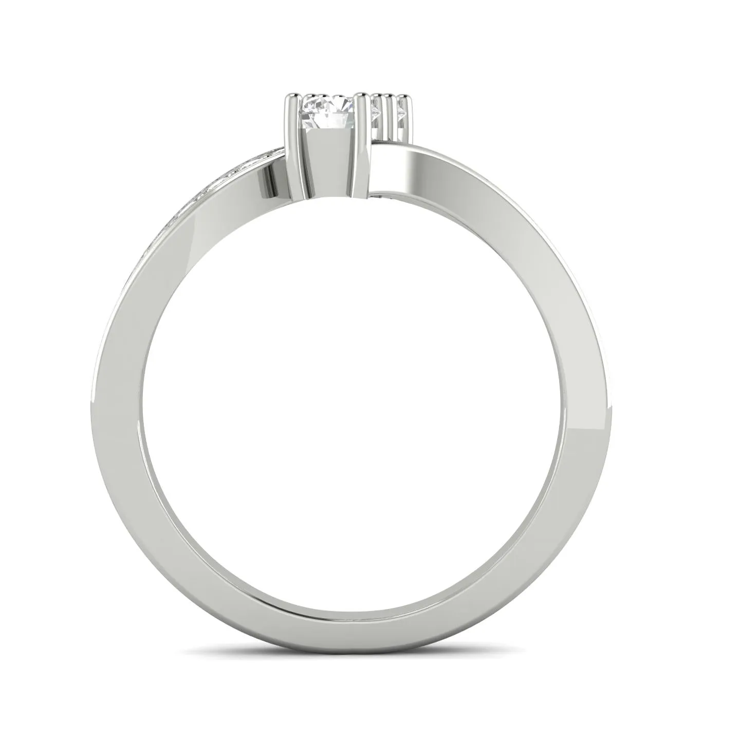 1/2 Carat TW Diamond Two Stone Ring in 10k White Gold (K-L, I2-I3)