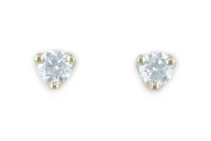 14 Kt Yellow Gold 3-Prong Forevermark Diamond Stud Earrings .30ct