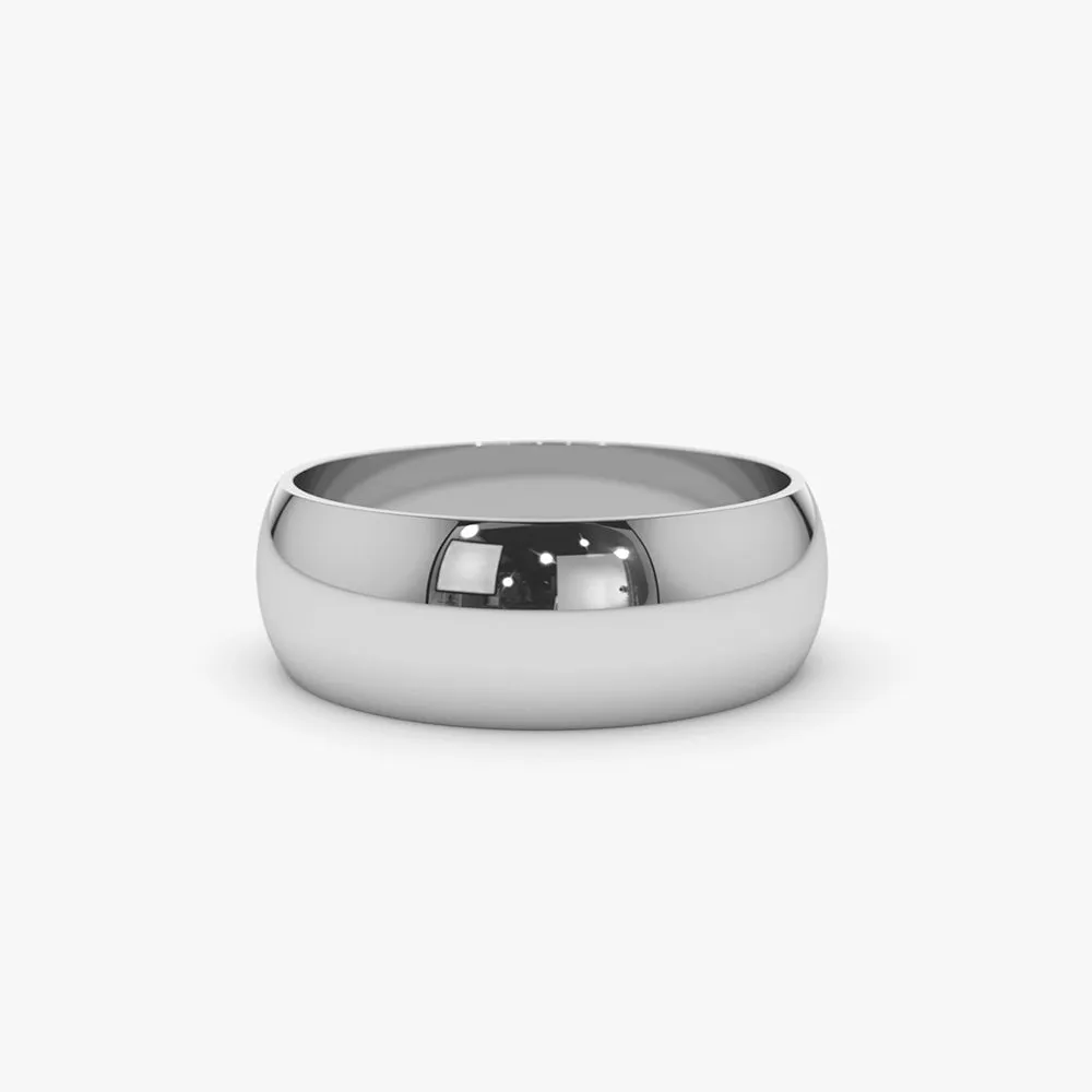 14k Classic 6MM Dome Wedding Ring