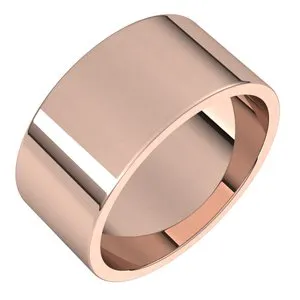14K Rose 9 mm Flat Band Size 7