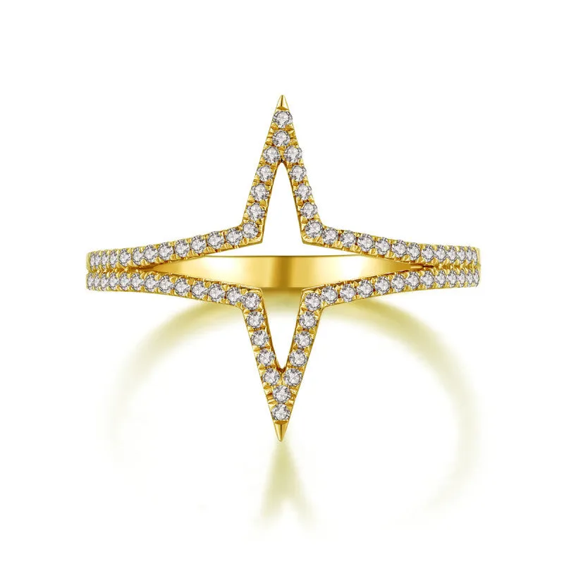 14K Solid Gold Ring Exclusively Handcrafted 0.211 Carat Natural Diamond (H-F Color, VS1-VS2 Clarity)