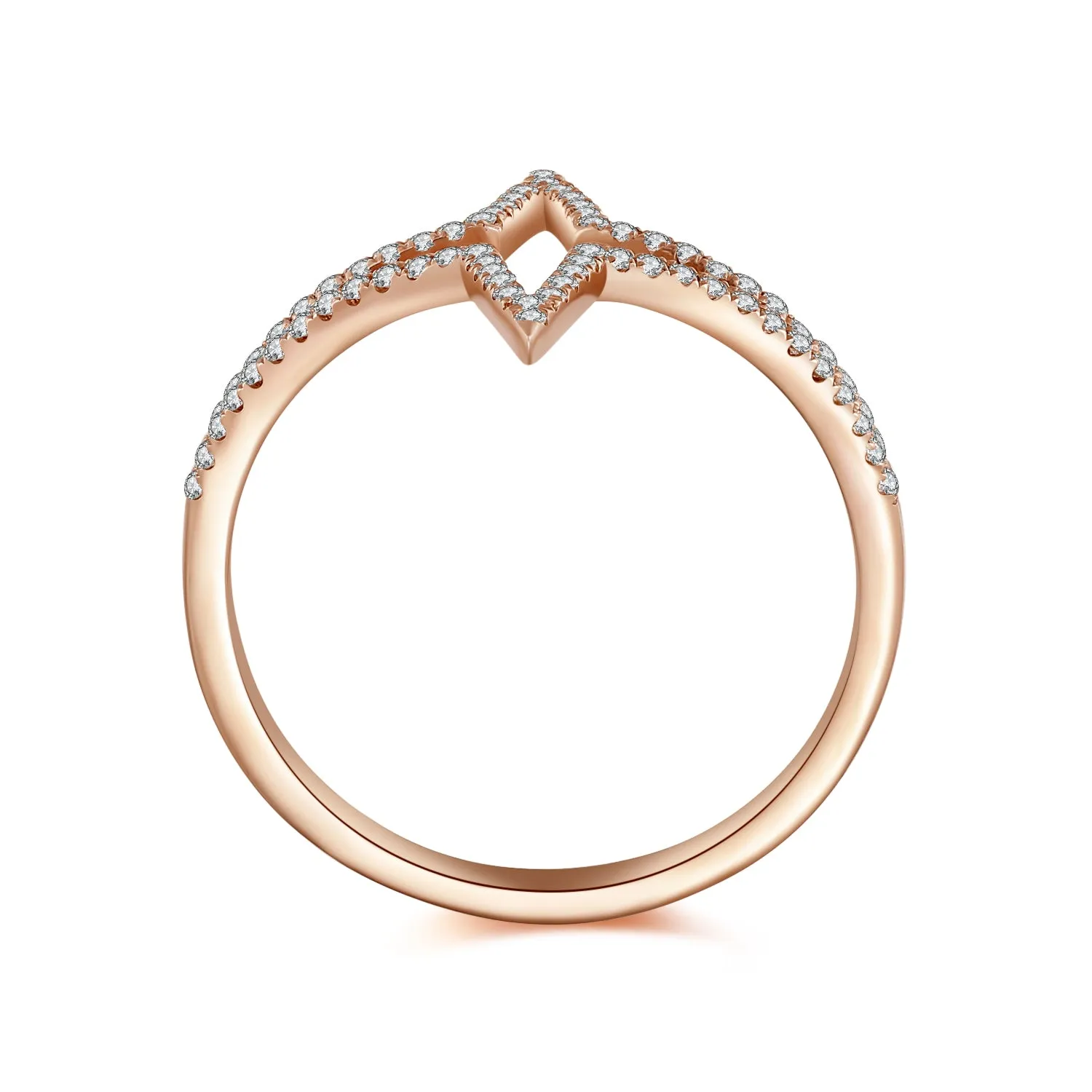 14K Solid Gold Ring Exclusively Handcrafted 0.211 Carat Natural Diamond (H-F Color, VS1-VS2 Clarity)
