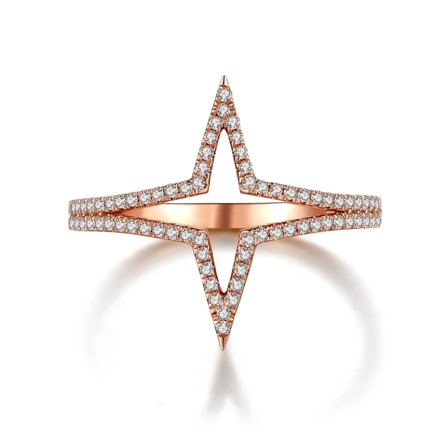 14K Solid Gold Ring Exclusively Handcrafted 0.211 Carat Natural Diamond (H-F Color, VS1-VS2 Clarity)