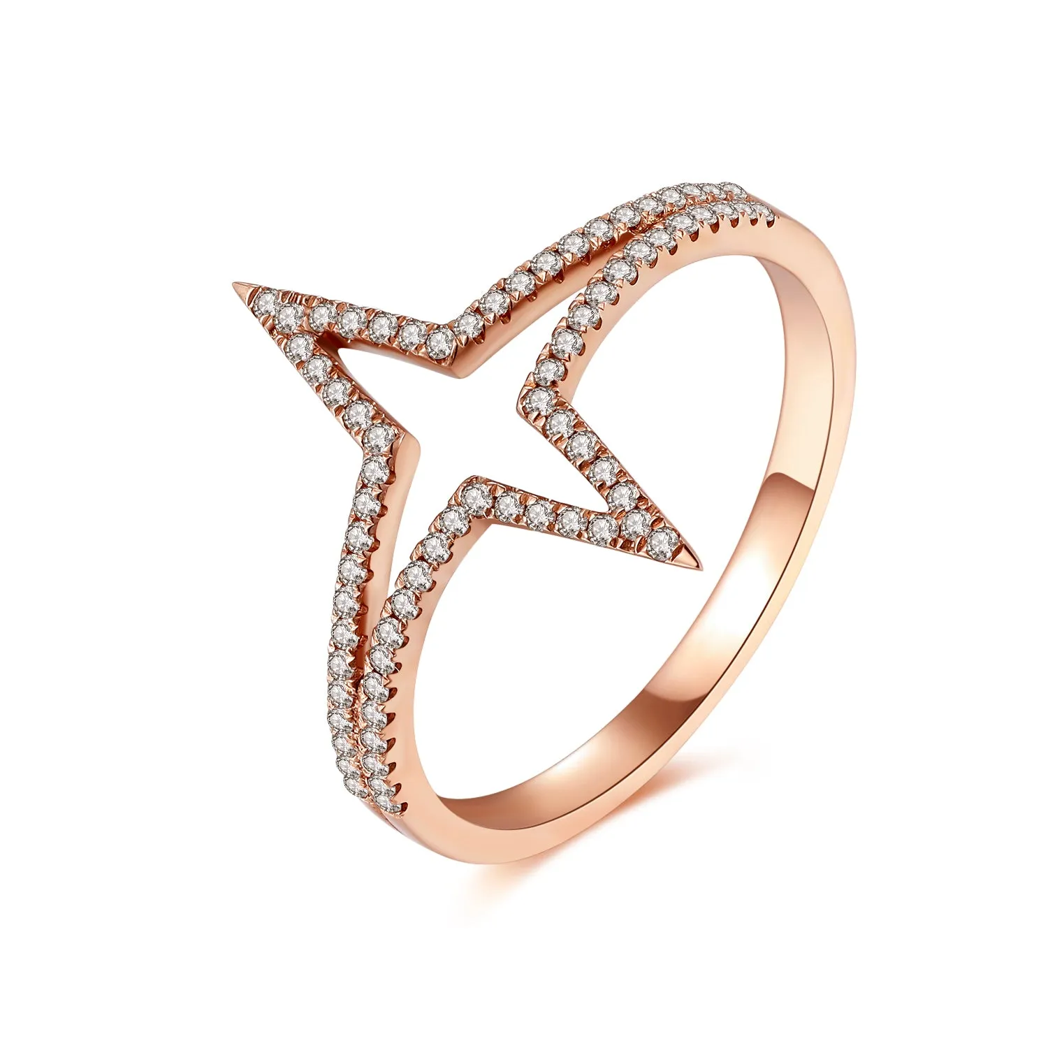 14K Solid Gold Ring Exclusively Handcrafted 0.211 Carat Natural Diamond (H-F Color, VS1-VS2 Clarity)