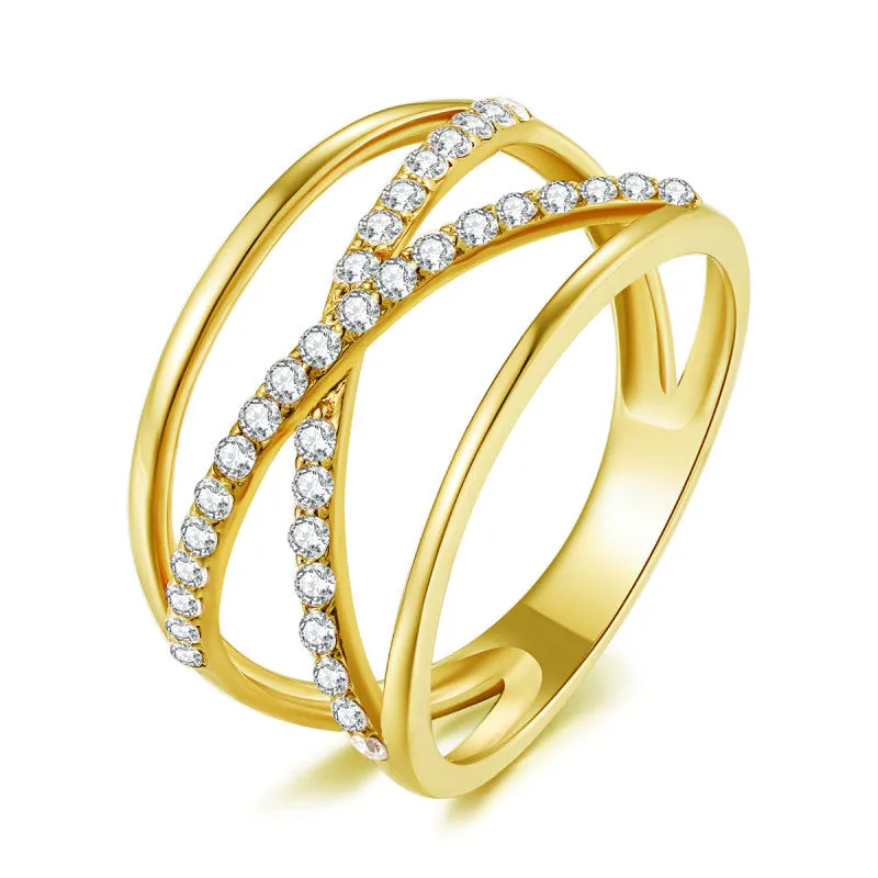 14K Solid Gold Ring Exclusively Handcrafted 0.388 Carat Natural Diamond (H-F Color, VS1-VS2 Clarity)