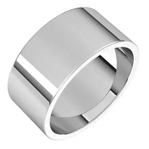 14K White 9 mm Flat Band Size 7