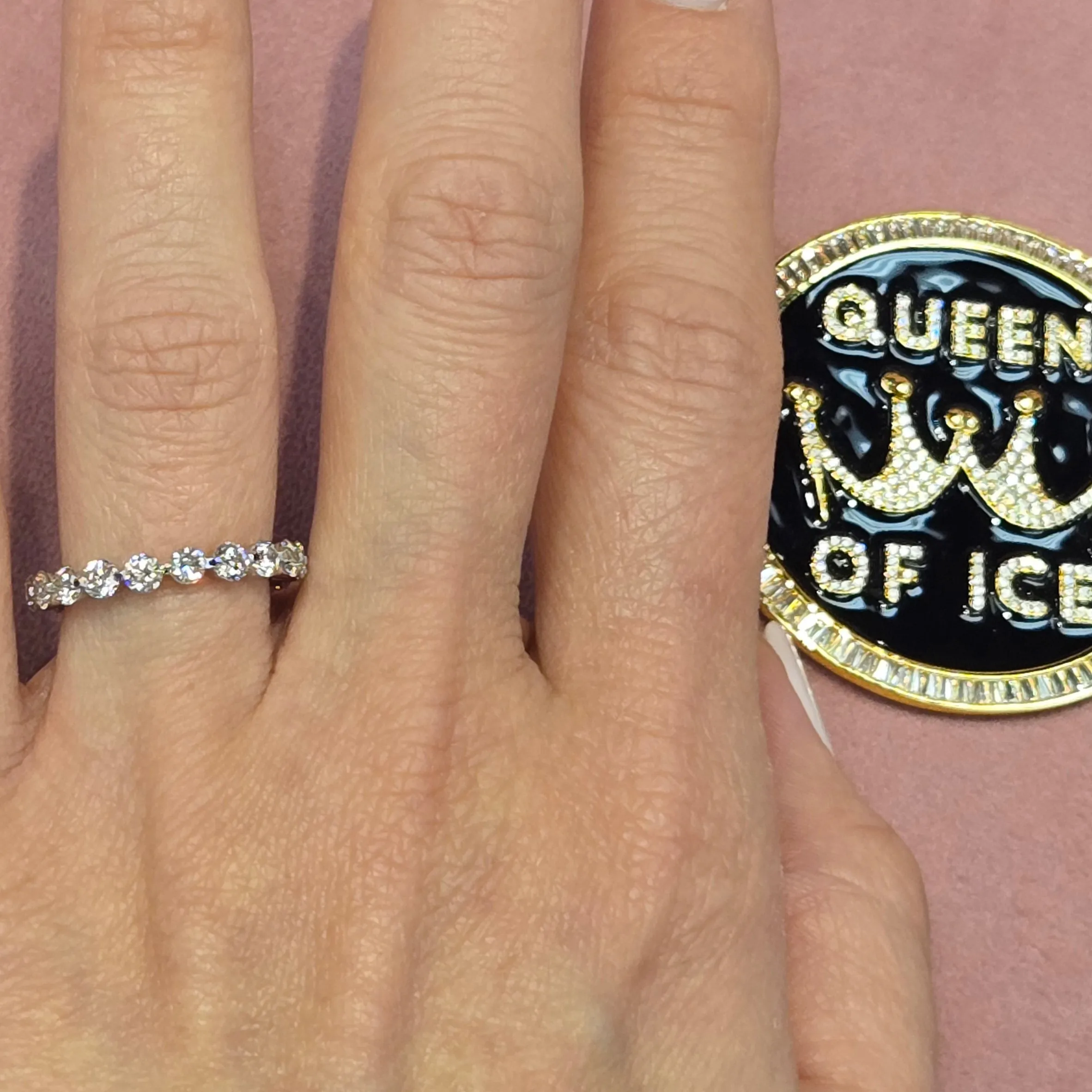 14k White Gold 2.66ct Diamonds Eternity Ring - SR17233