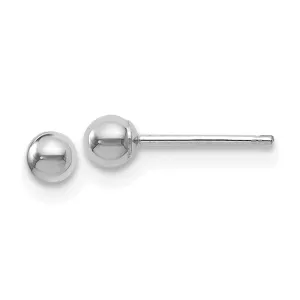 14k White Gold 3mm Ball Post Earrings