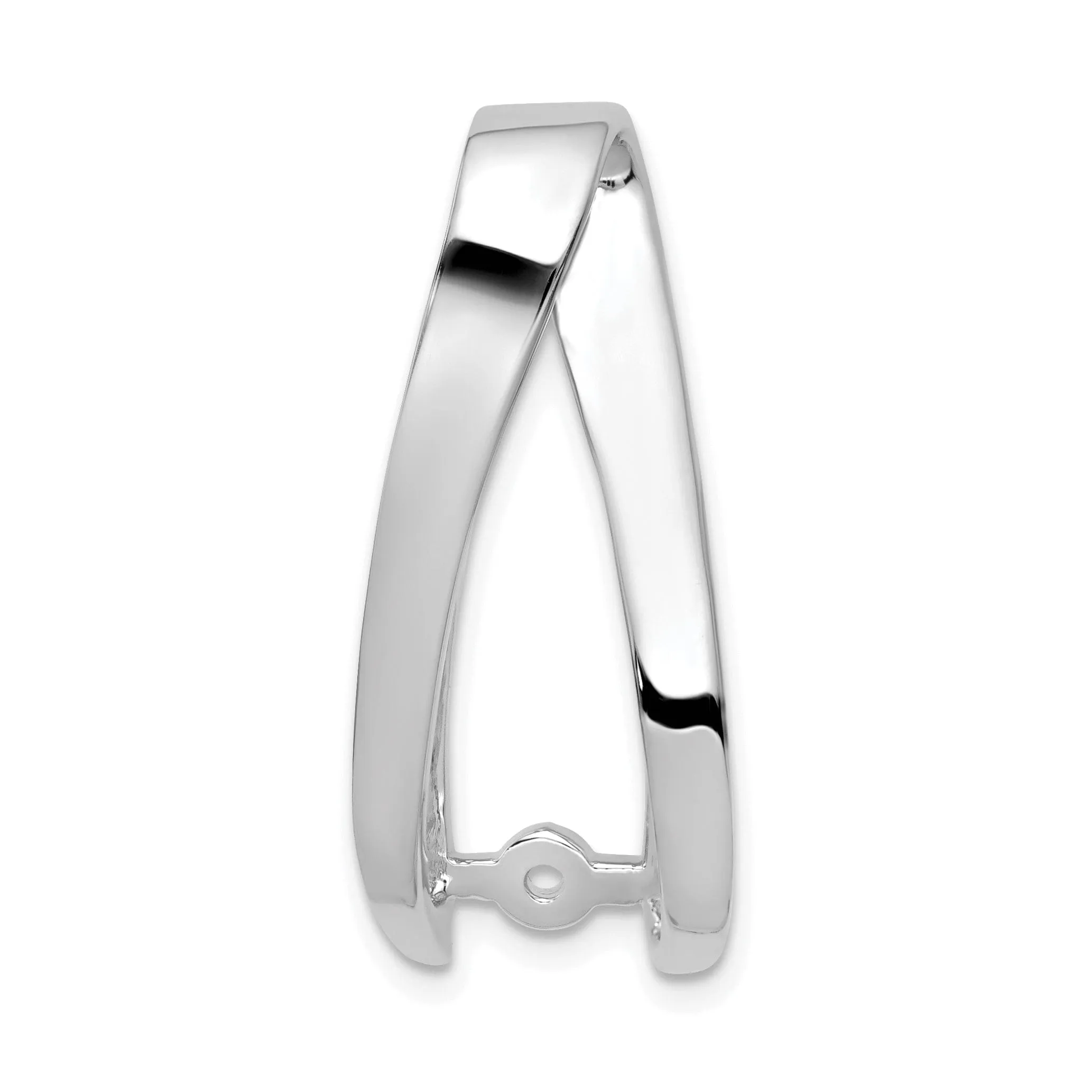 14k White Gold Peg Set Slide Mount