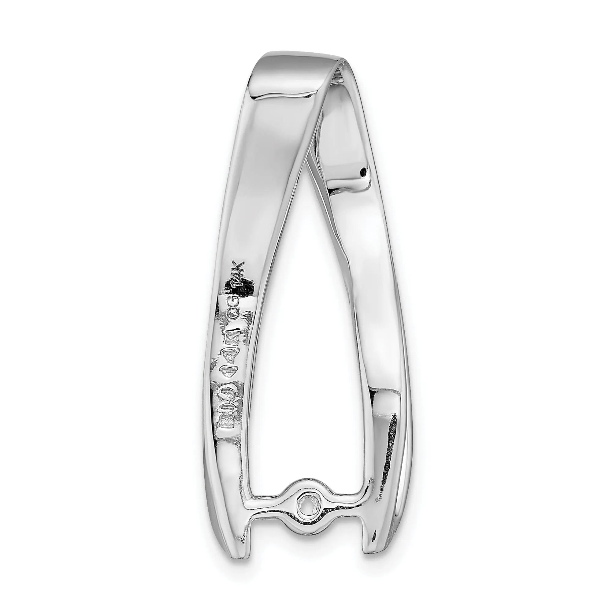 14k White Gold Peg Set Slide Mount
