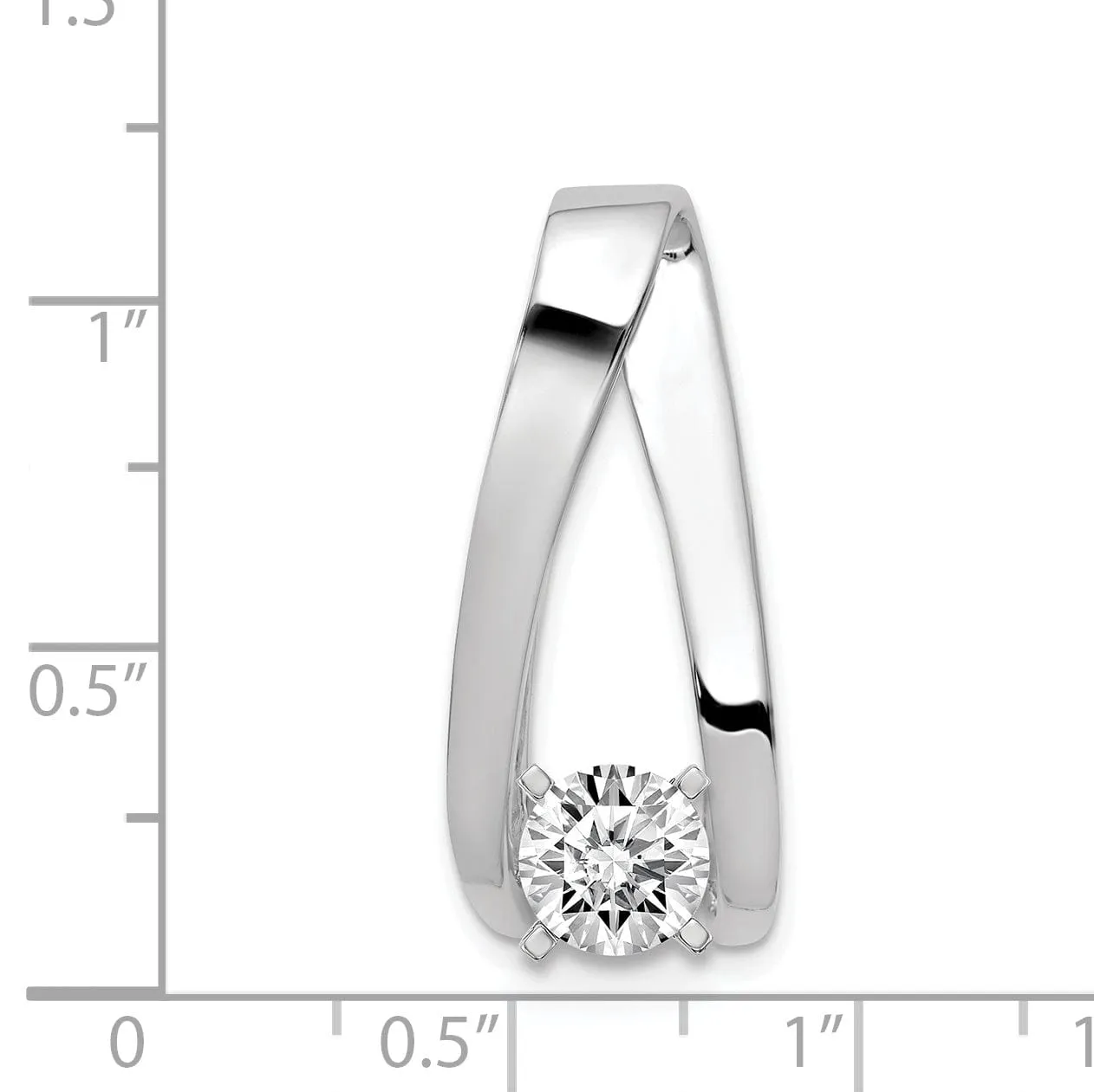 14k White Gold Peg Set Slide Mount