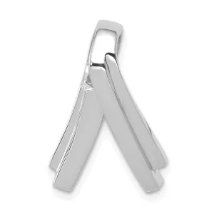 14k White Gold Reversible Omega Slide Pendant