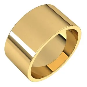 14K Yellow 10 mm Flat Band Size 14