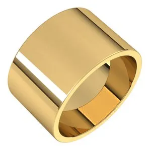 14K Yellow 12 mm Flat Band Size 9