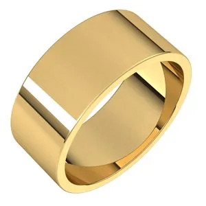 14K Yellow 8 mm Flat Band Size 10.5