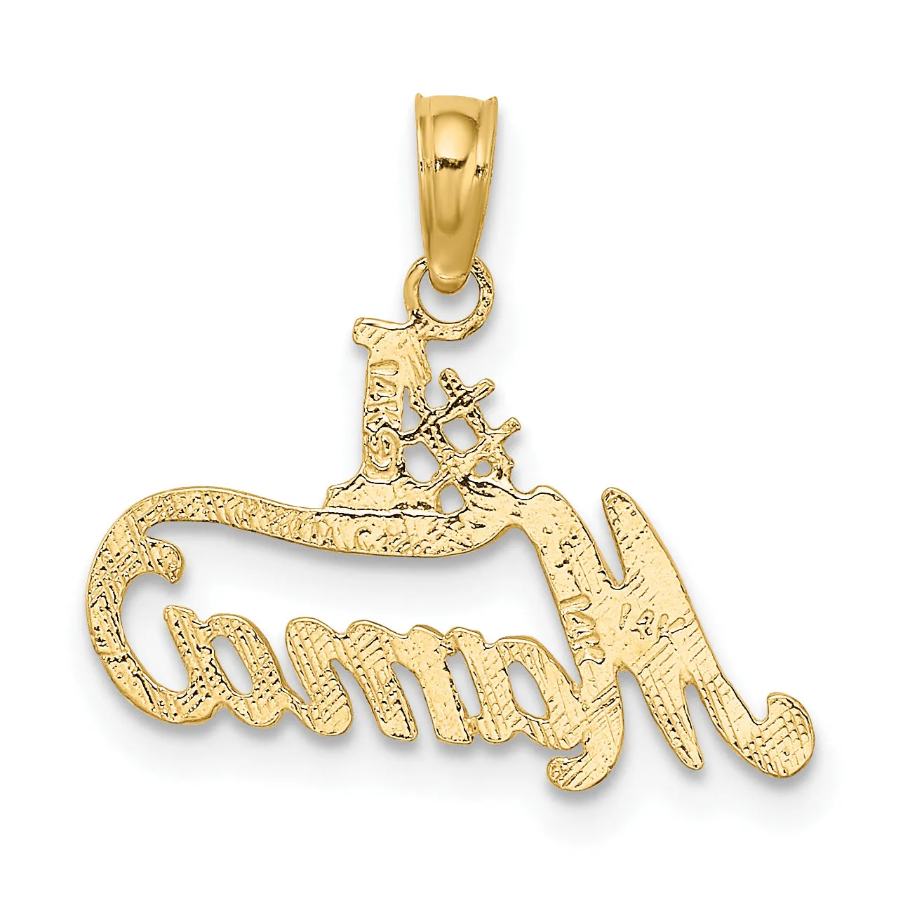 14k Yellow Gold #1 MAMA Charm Pendant