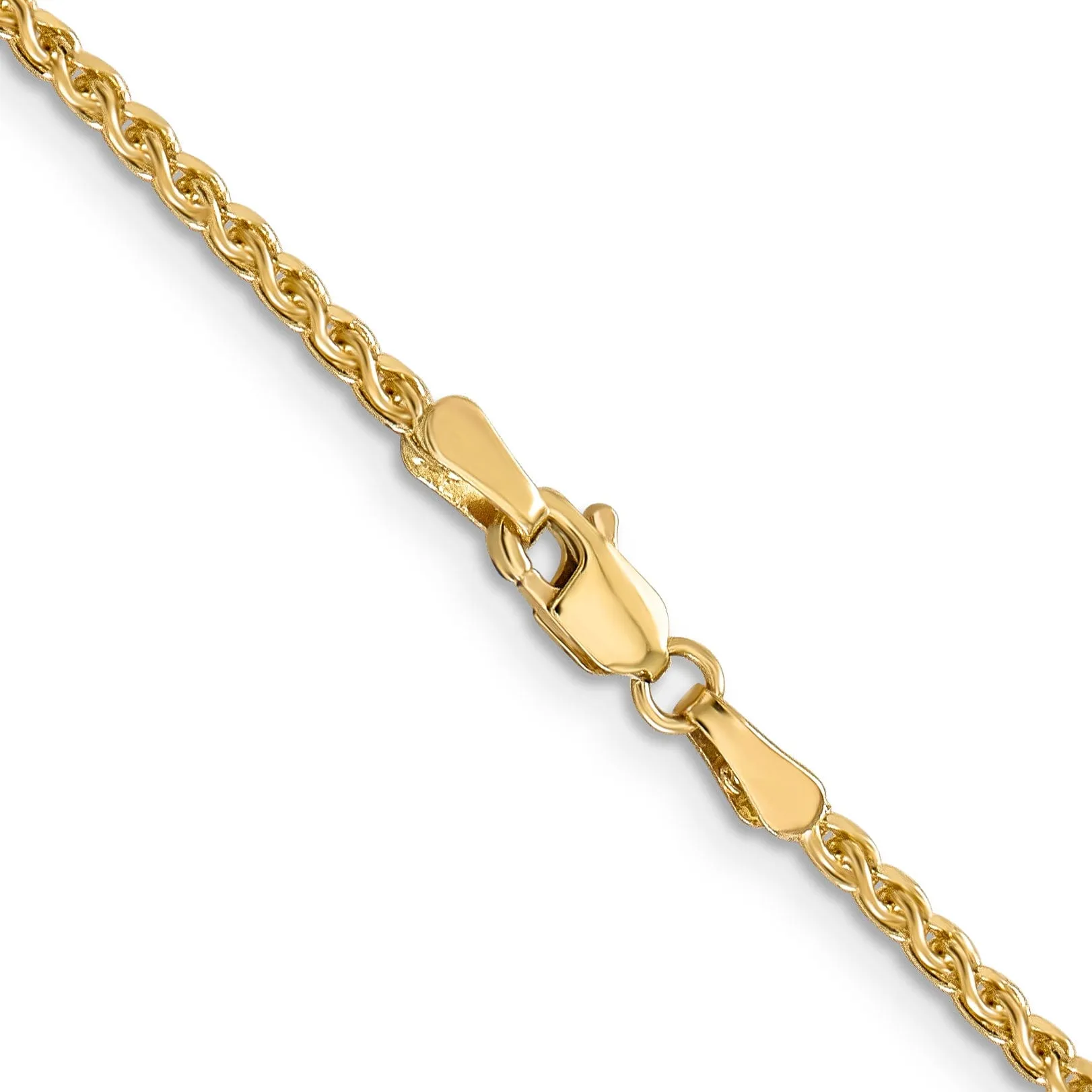 14k Yellow Gold 1.8mm Solid D.C Spiga Chain