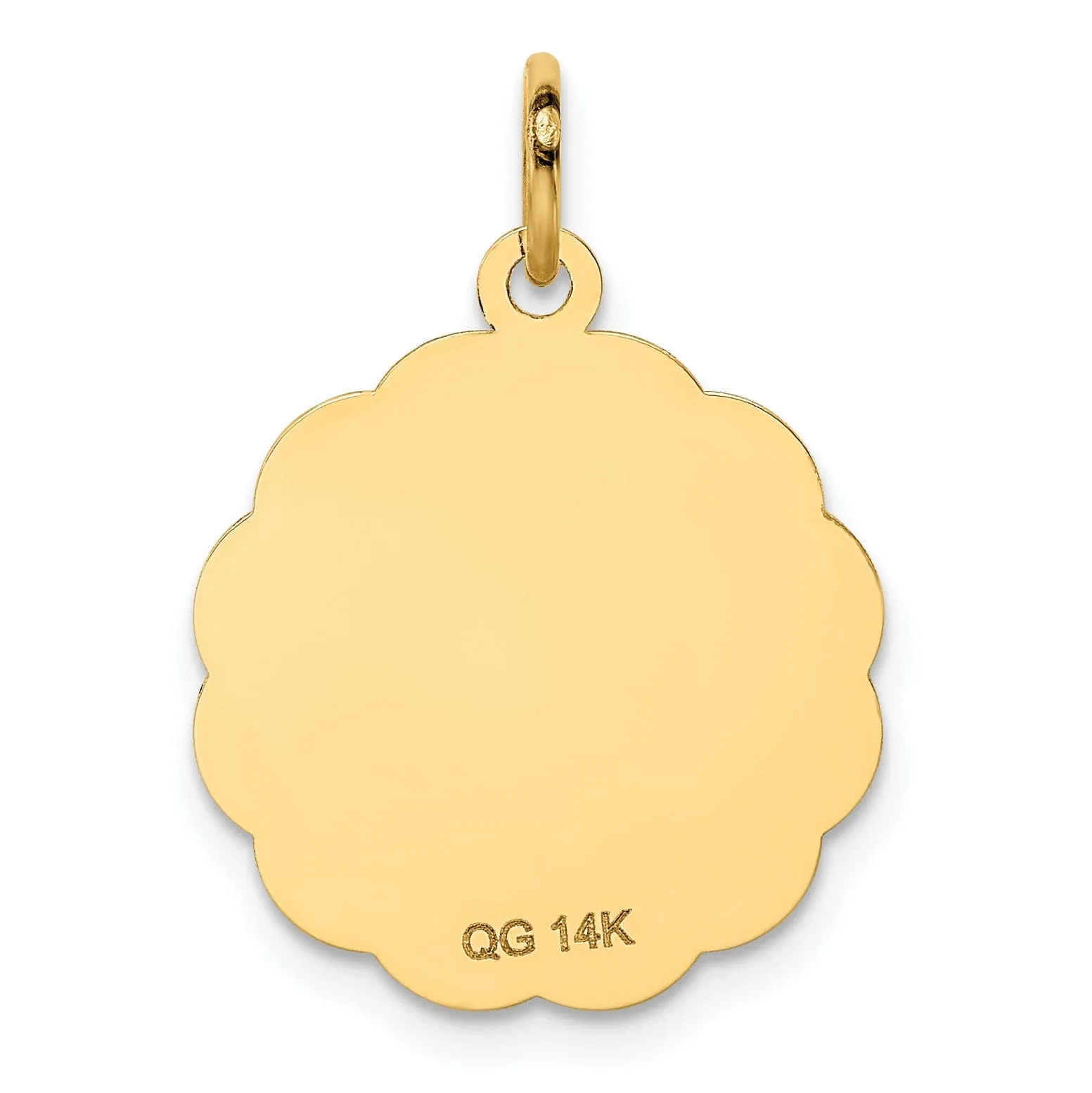 14k Yellow Gold Happy Anniversary Charm Pendant