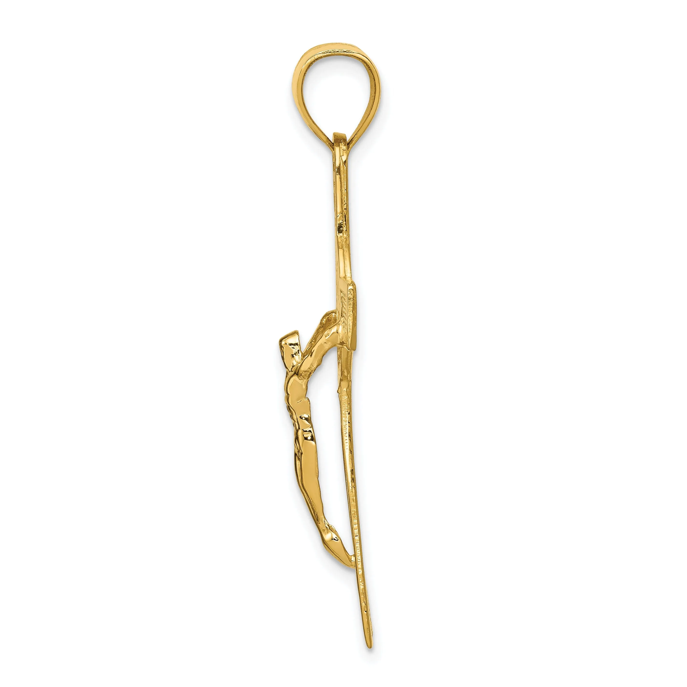 14k Yellow Gold San Benito Crucifix Pendant