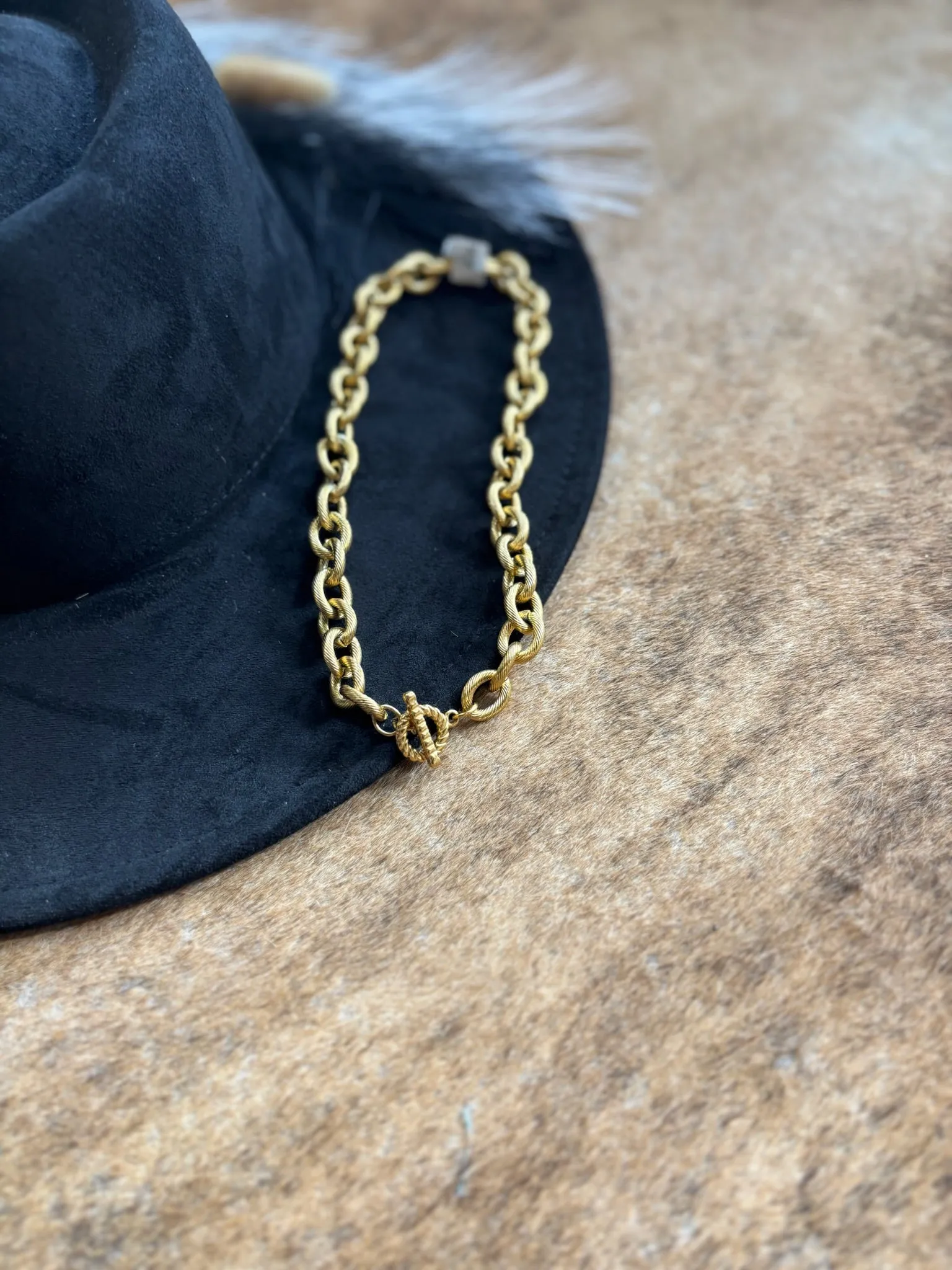 18k Gold Non-Tarnish Stainless Steel Chain Necklace