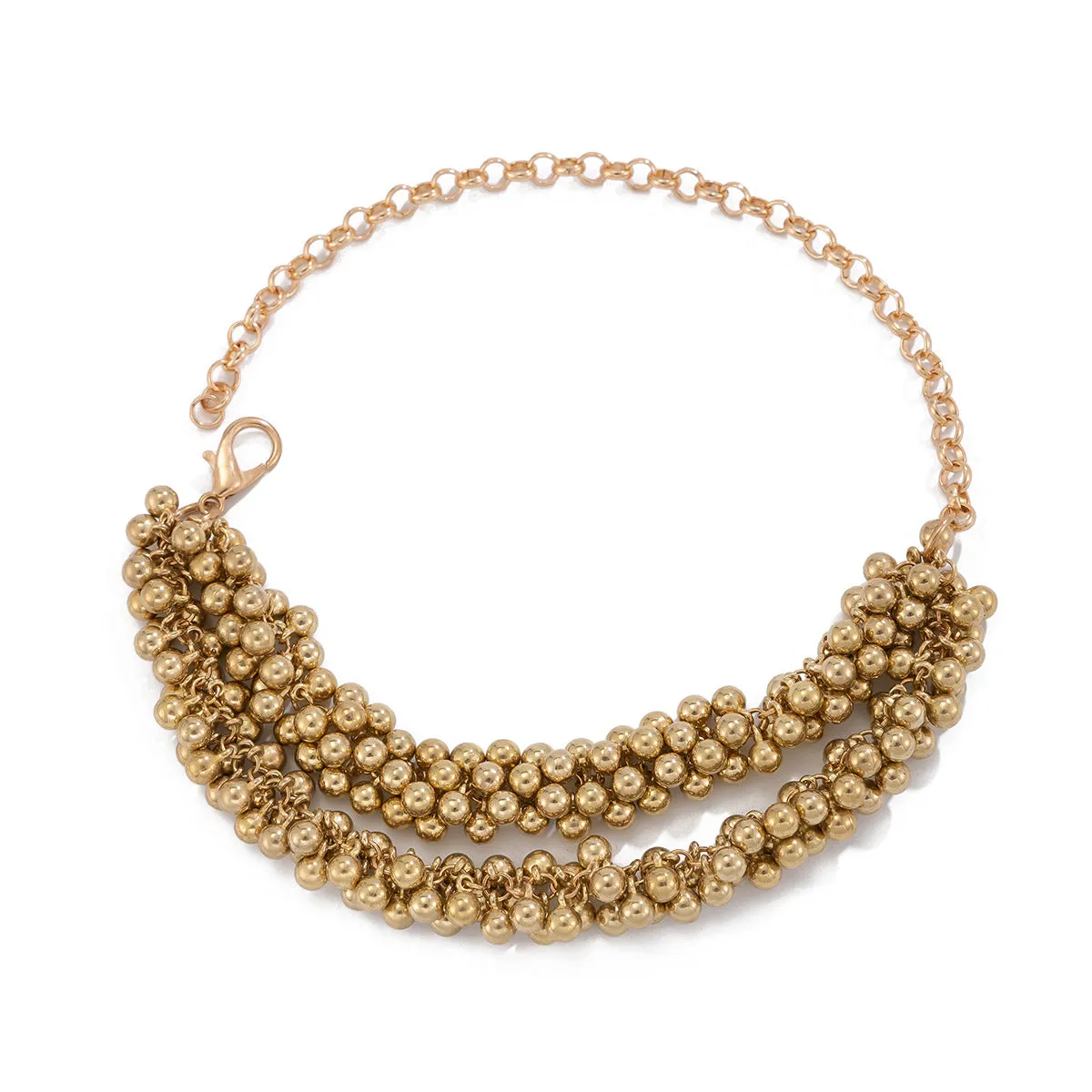 18K Gold-Plated Beaded Chain Necklace
