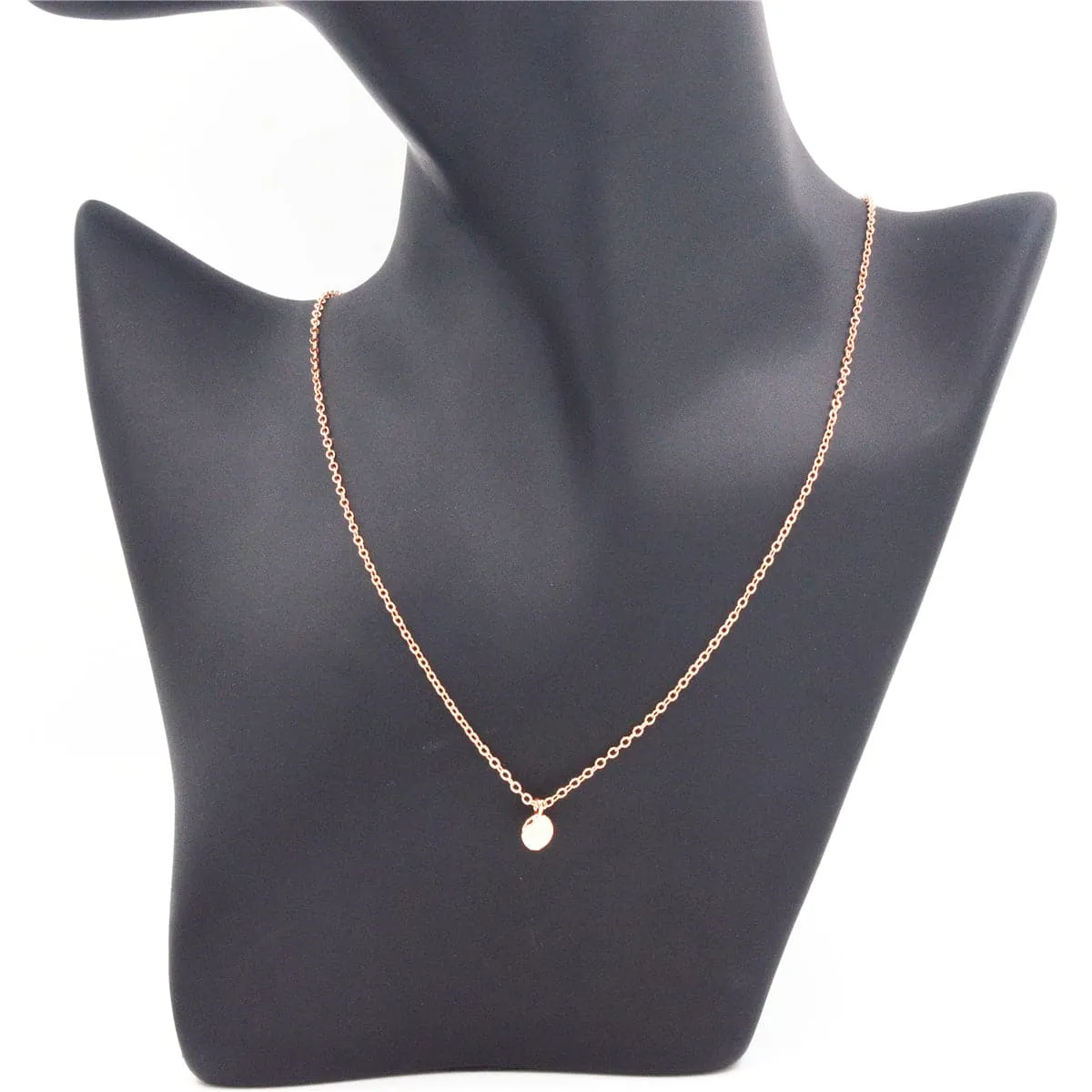 18K Rose Gold-Plated 'Lucky' Round Pendant Necklace