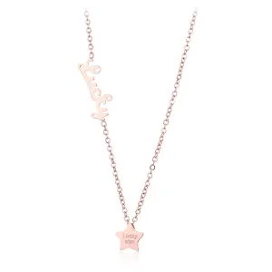 18K Rose Gold-Plated 'Lucky' Star Pendant Necklace