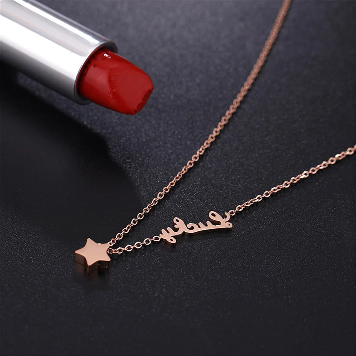 18K Rose Gold-Plated 'Lucky' Star Pendant Necklace