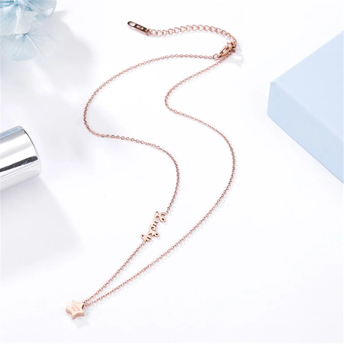 18K Rose Gold-Plated 'Lucky' Star Pendant Necklace