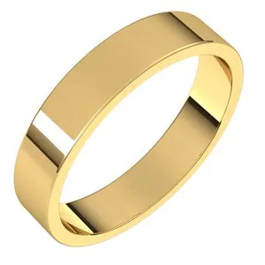 18K Yellow 4 mm Flat Band Size 11
