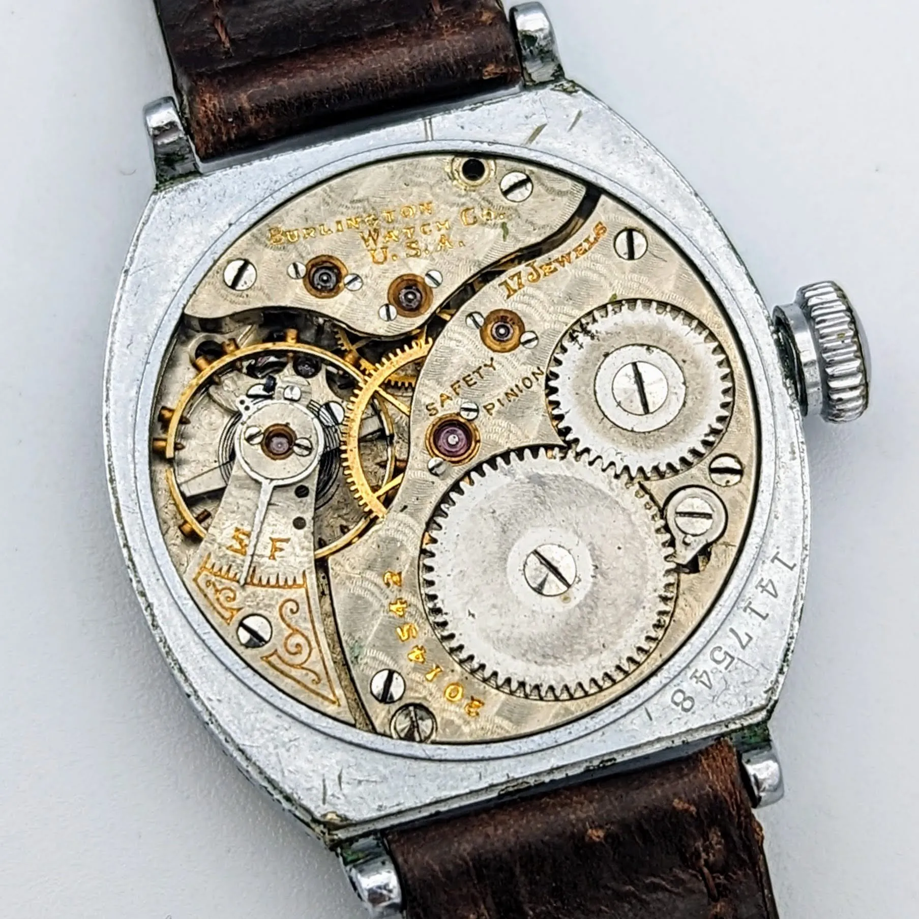 1907 BURLINGTON SPECIAL Art Deco Wristwatch Grade 37 U.S.A. Watch