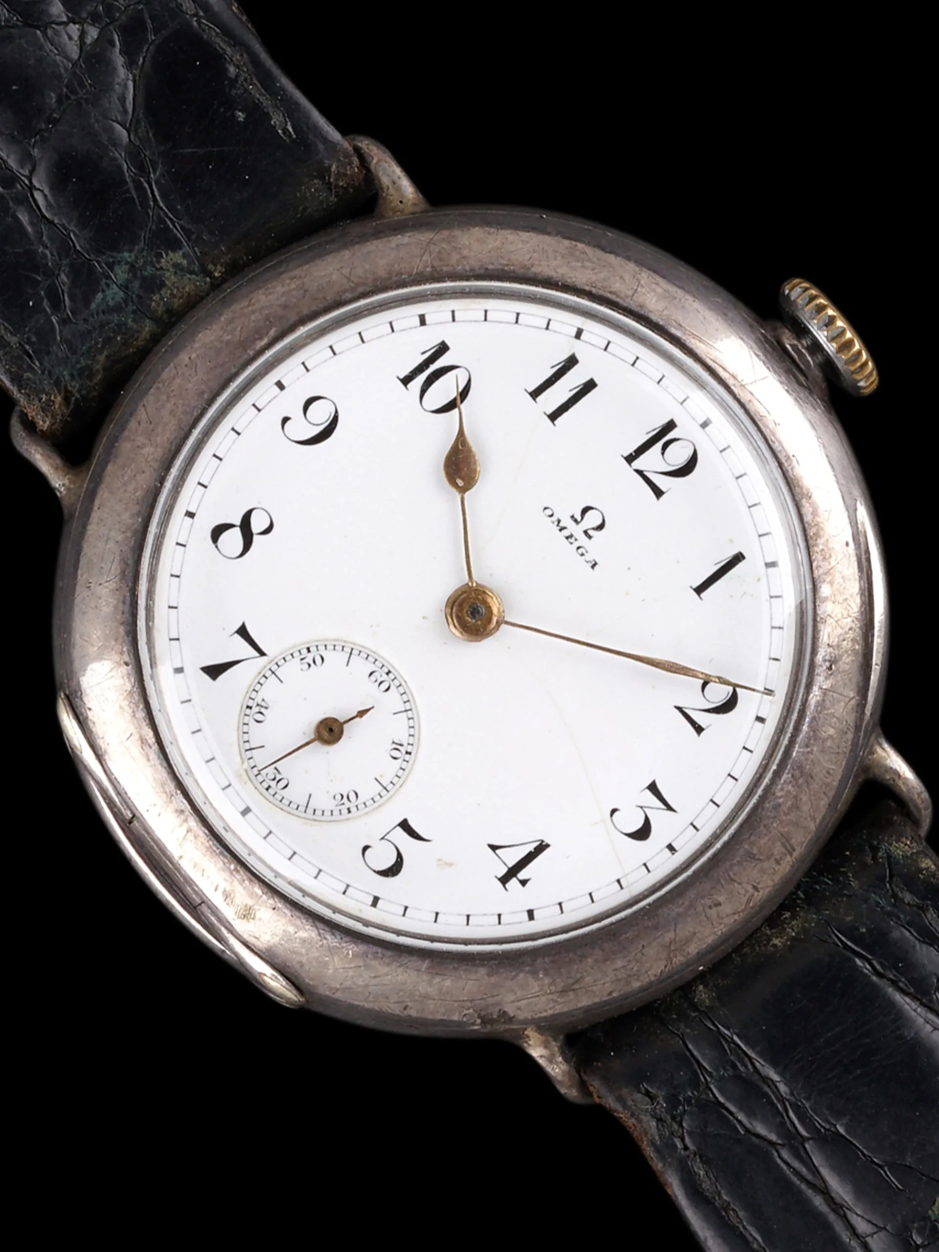 1910 Omega Grand Prix Sterling Silver Racing Watch