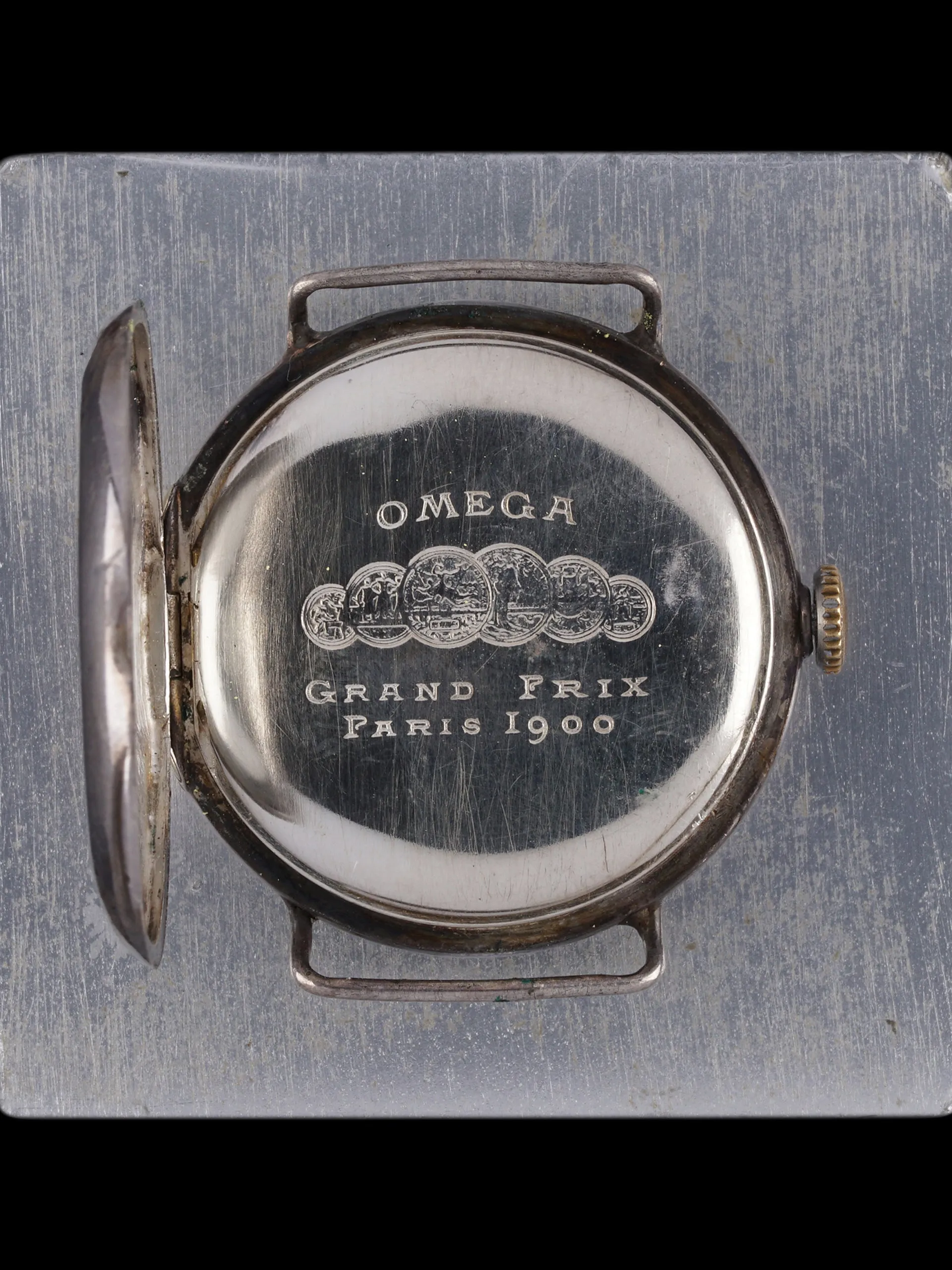 1910 Omega Grand Prix Sterling Silver Racing Watch