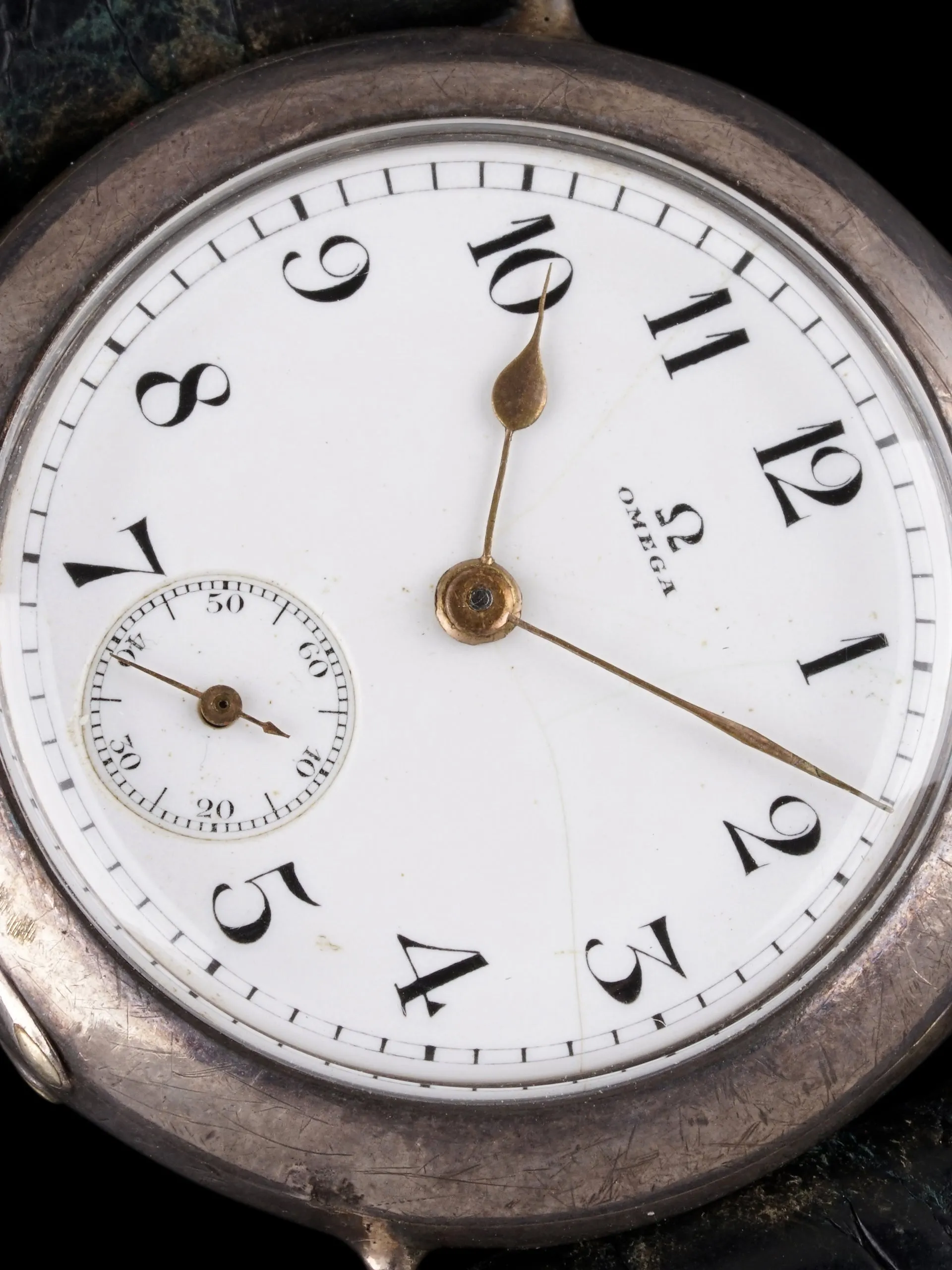 1910 Omega Grand Prix Sterling Silver Racing Watch