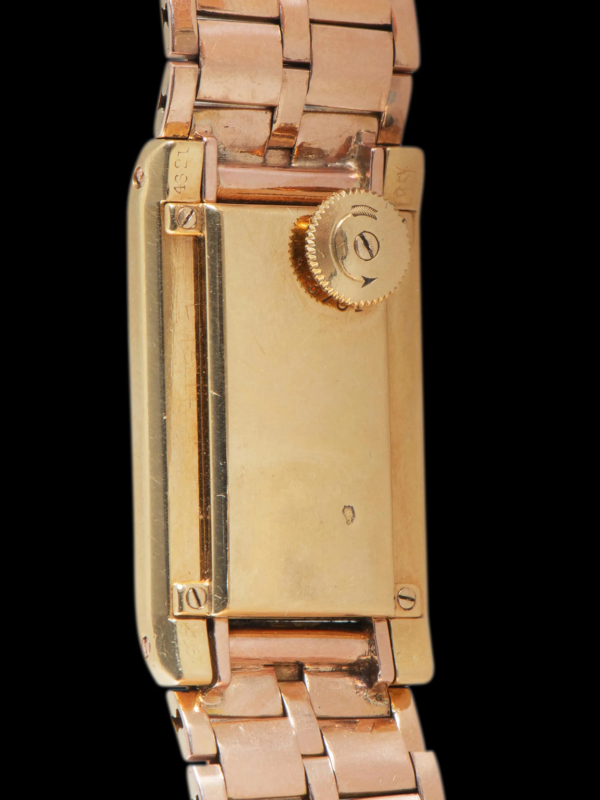 1940s Cartier Tank Allongée 'Duoplan' Two-Tone 18K YG & WG Case W/ 18K RG Bracelet