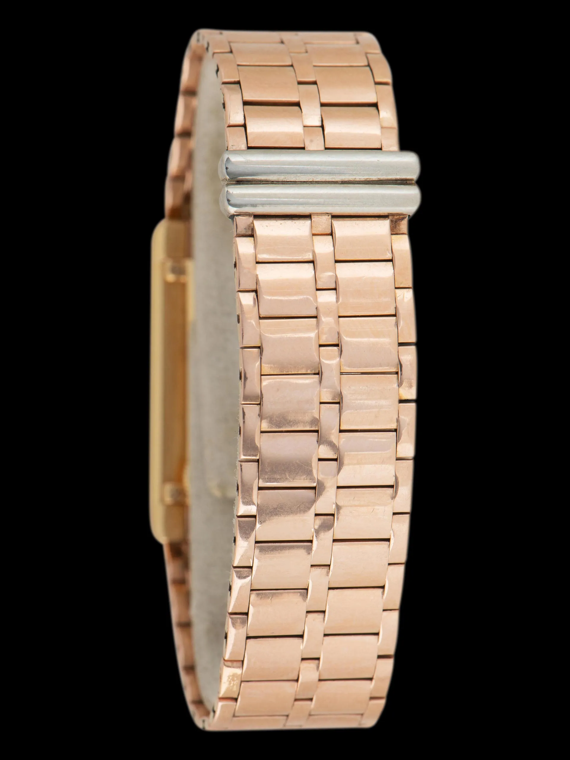 1940s Cartier Tank Allongée 'Duoplan' Two-Tone 18K YG & WG Case W/ 18K RG Bracelet