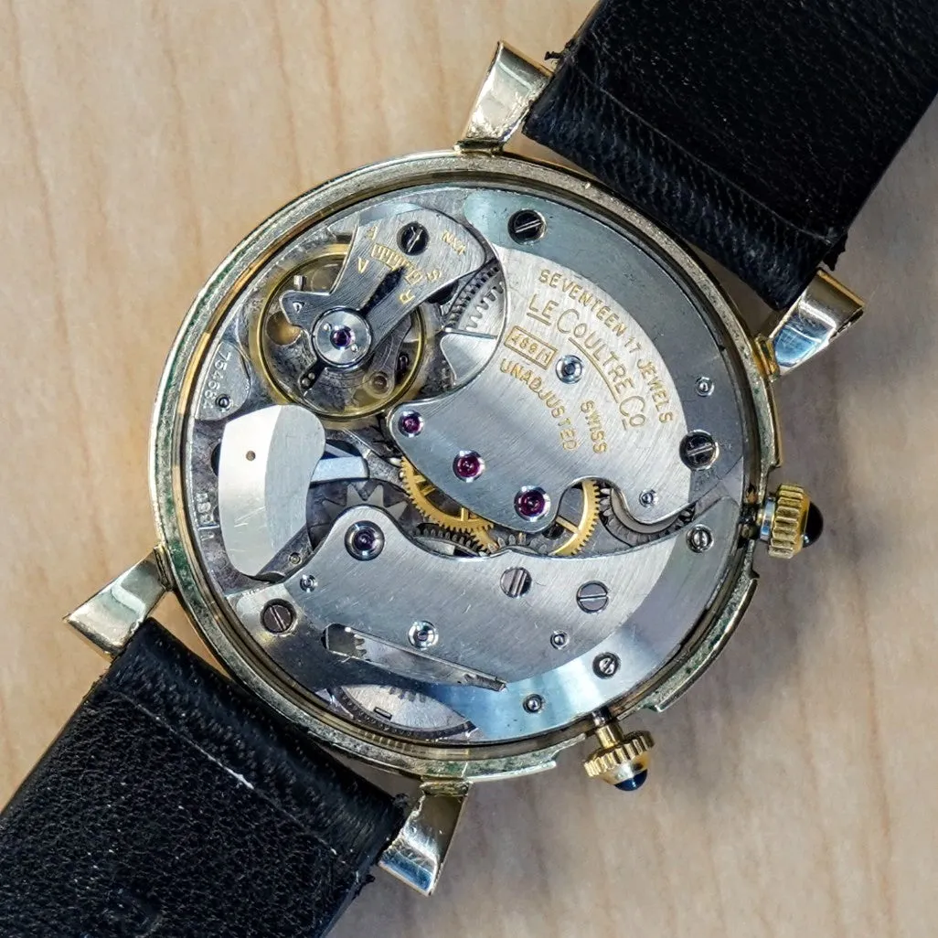 1950 Jaeger-LeCoultre Memovox Wrist Alarm Watch Two-Tone Dial 32mm Fancy Lugs - 10K GF Wristwatch