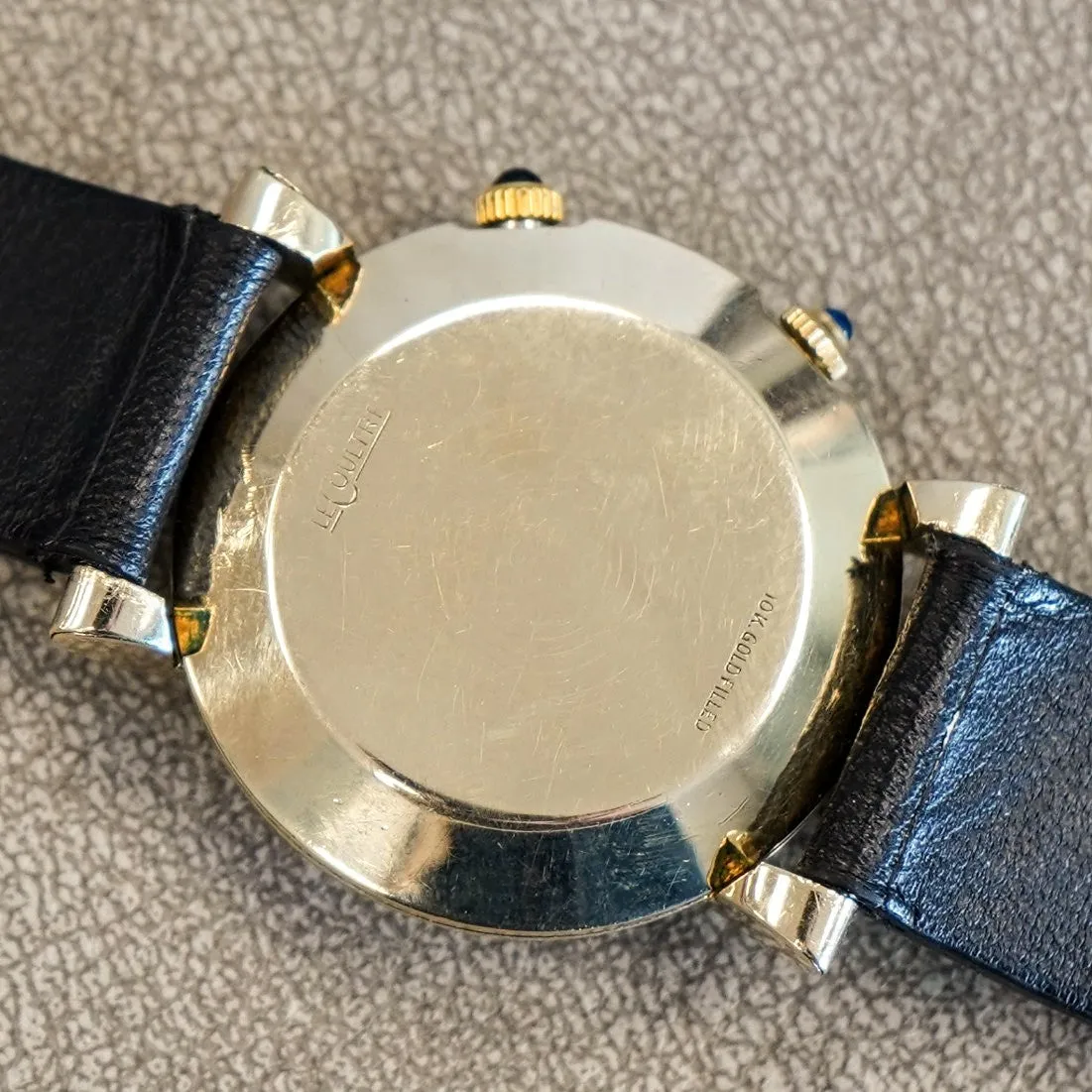 1950 Jaeger-LeCoultre Memovox Wrist Alarm Watch Two-Tone Dial 32mm Fancy Lugs - 10K GF Wristwatch