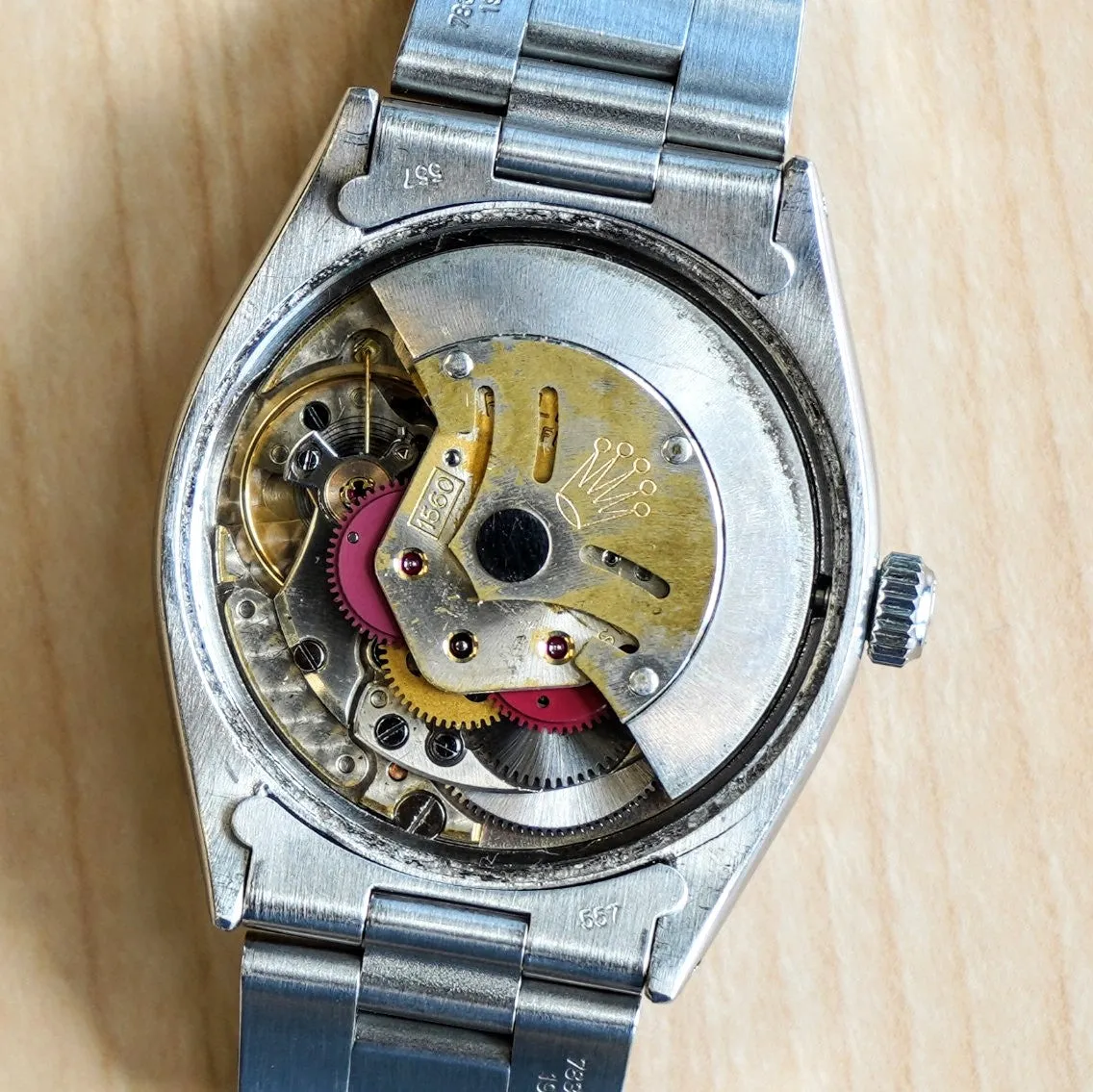 1960 ROLEX Oyster Perpetual 34mm Ref. 1005 ALL S.S. Fluted Bezel & Oyster Bracelet