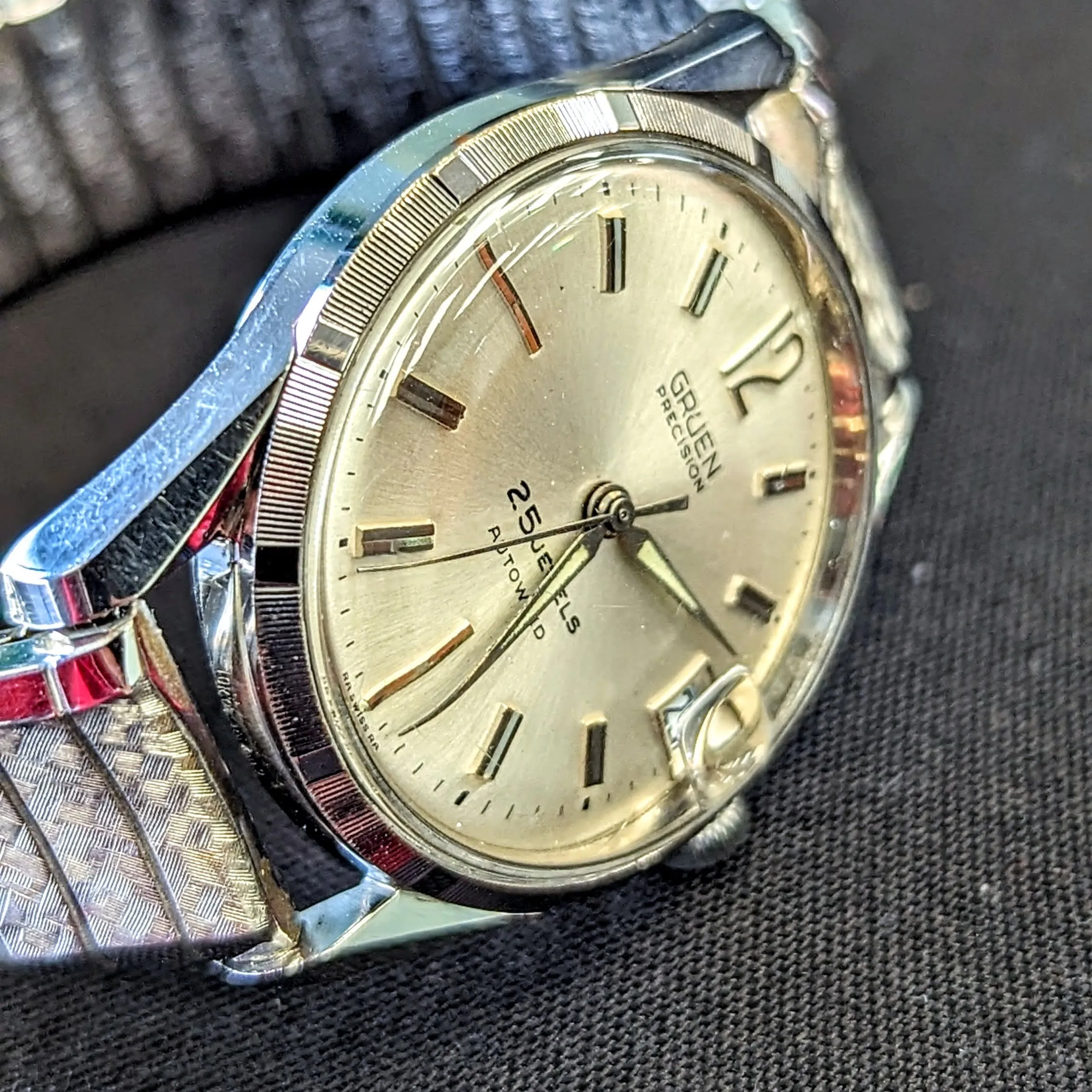 1960's GRUEN Precision Autowind Wristwatch 25 Jewels Cal. 712CA Swiss Made Watch