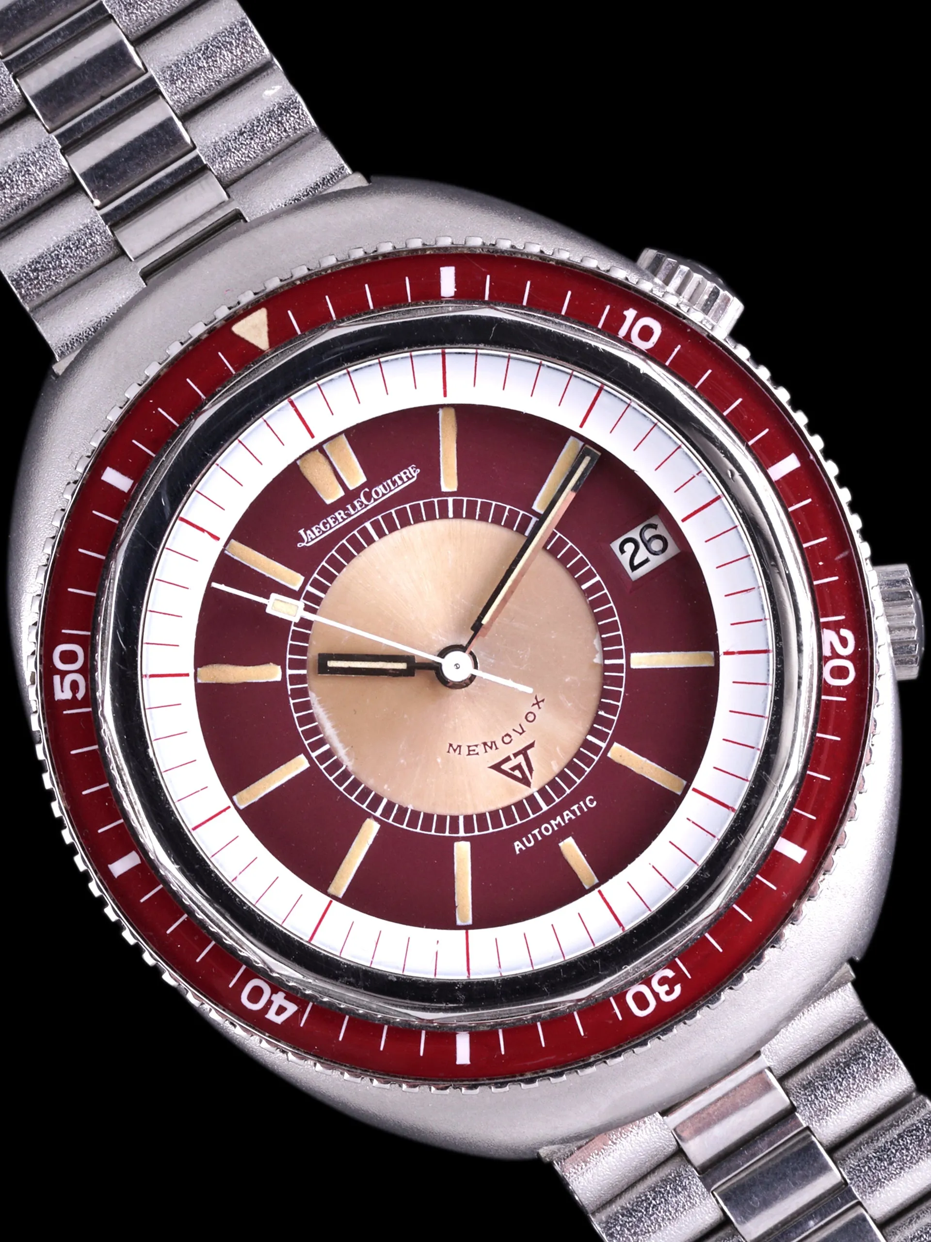 1970s Jaeger-LeCoultre Memovox Polaris II (Ref. E870) "Cranberry"