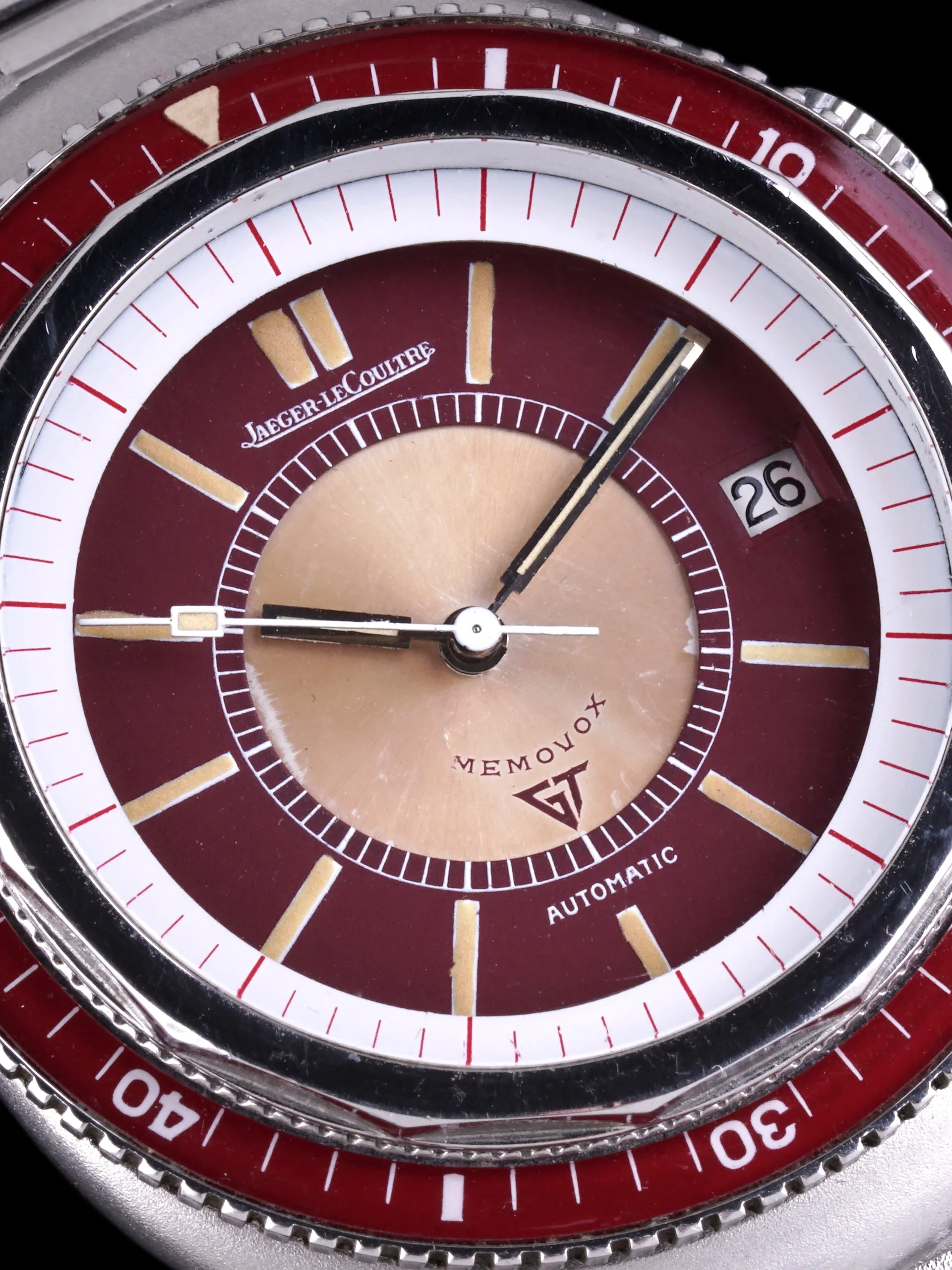1970s Jaeger-LeCoultre Memovox Polaris II (Ref. E870) "Cranberry"