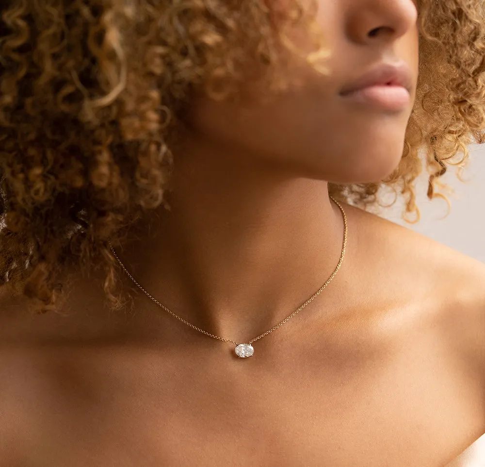 2.01 ct. Oval Diamond Necklace