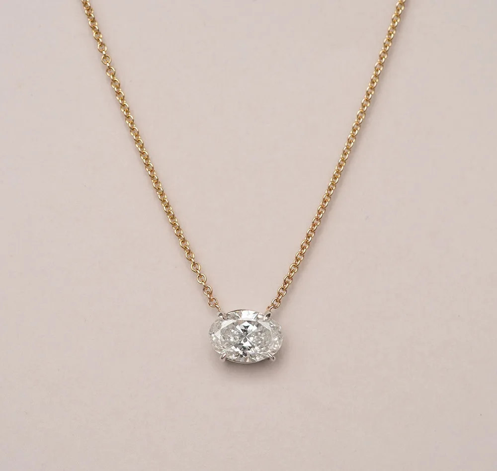 2.01 ct. Oval Diamond Necklace