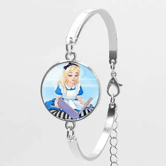 2018 New Karaoke Princess Anna Snow Queen Fashion Women Bracelet Cartoon Girl Bracelet To Map Private Custom