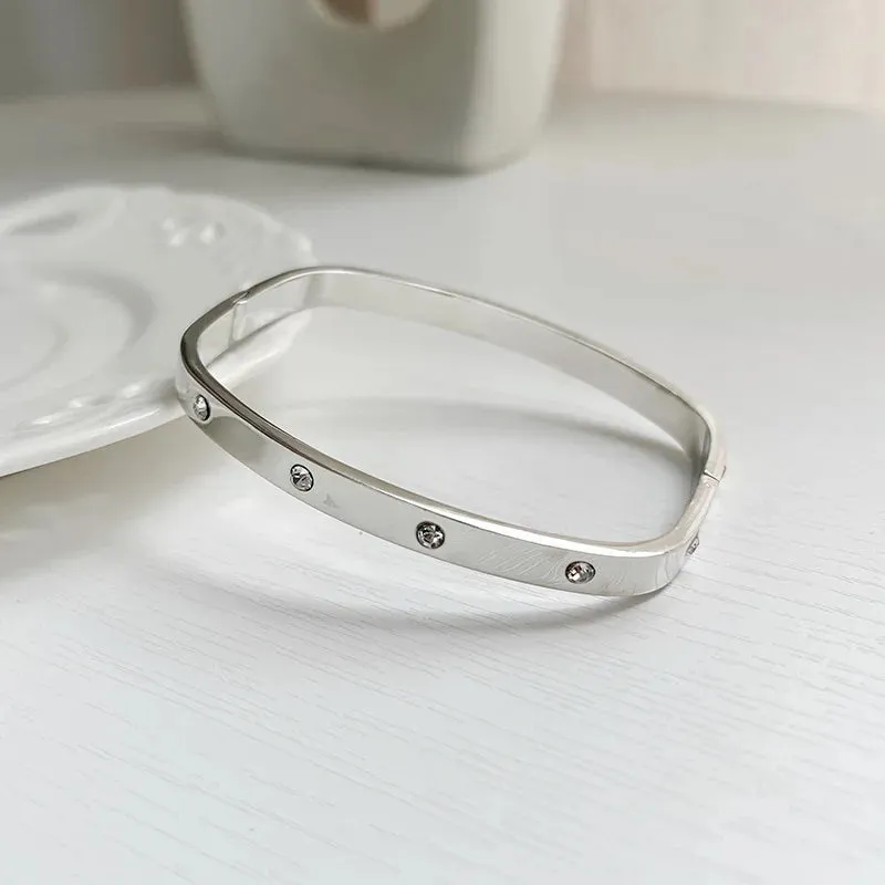 2023 Jewelry Lover Couple Bracelet Gold Color Zircon Screw Bracelets & Bangles For Men Women Korean Fashion Jewelry Accessories