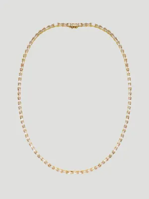 20" Gold Baguette Tennis Necklace